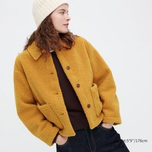 Uniqlo Brown Windproof Outer Fleece Jacket | UNIQLO US Teddy Jacket NEW- no tag